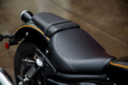 The bike comes with split seats as standard